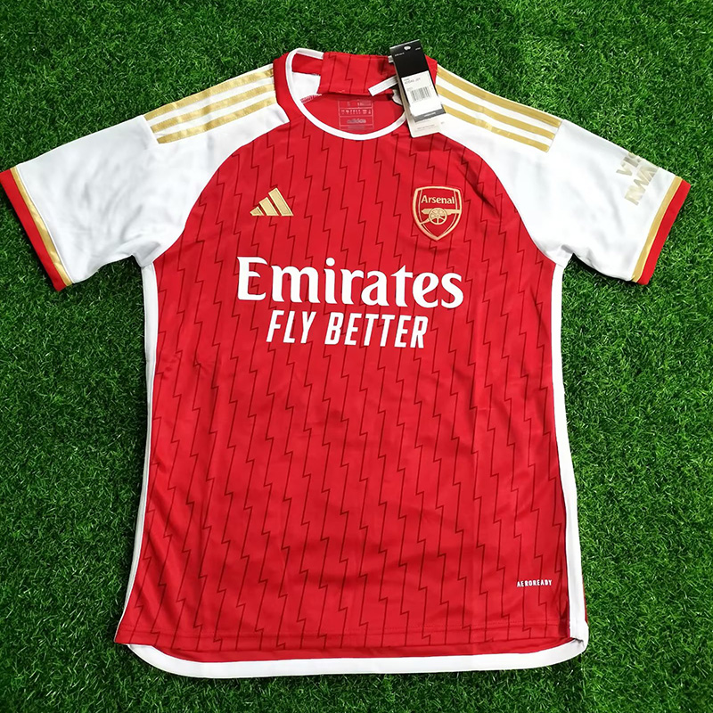 Men%27s 2023-2024 Club Adidas Arsenal home blank Soccer Jersey